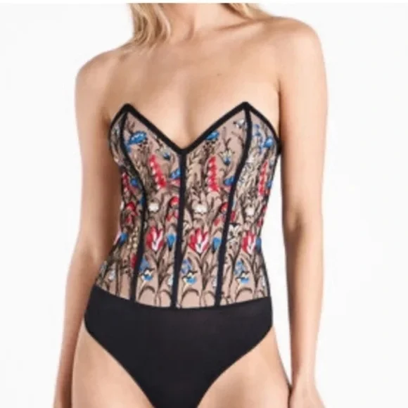 Wolford Wildflower String Bodysuit - Picture 1 of 4